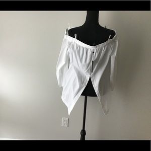 BCBG Off the shoulder blouse (opening in back)
